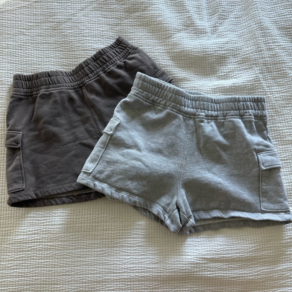 Harlow Shorts - 2 Pair - Taupe and Light Gray